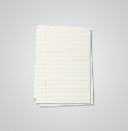 Some sheets from notebook with bookmarksの写真素材