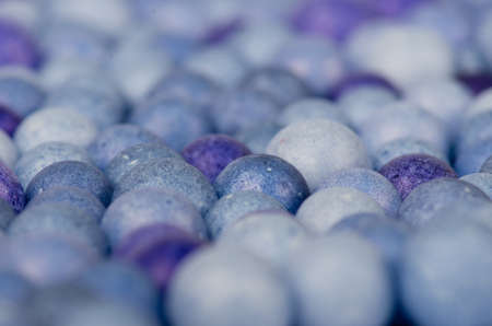 Color beads focused at centerの写真素材