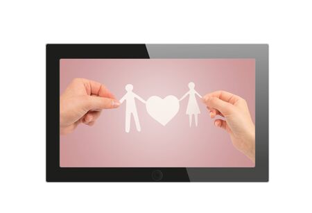 Black generic tablet pc, 3d render.の写真素材