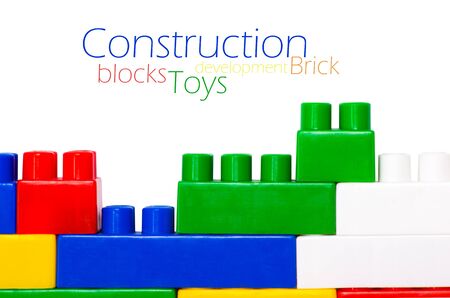 Plastic construction blocksの写真素材