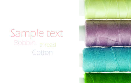 bobbins of thread isolated on white