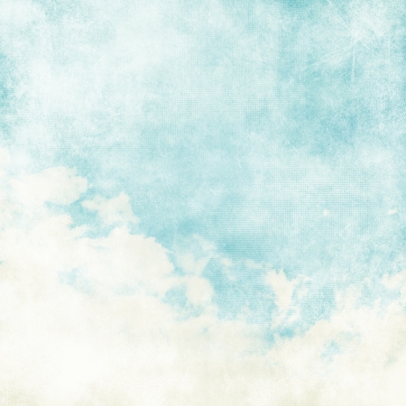 Water color like cloud on old paper texture backgroundの写真素材