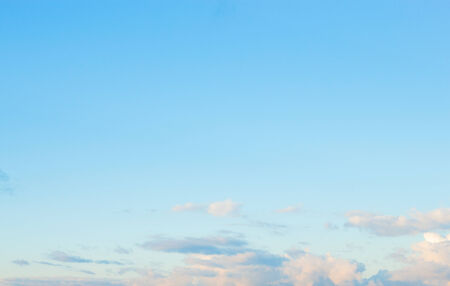 blue sky background with tiny cloudsの写真素材