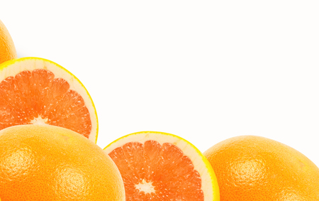 citrus fruits on whiteの写真素材