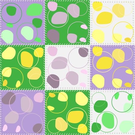 Seamless background pattern. Patchwork pattern. Vector illustration.のイラスト素材