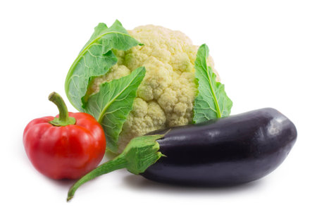 vegetables isolated on a white backgroundの写真素材