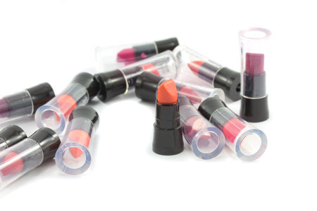 lipstick isolated on white backgroundの写真素材