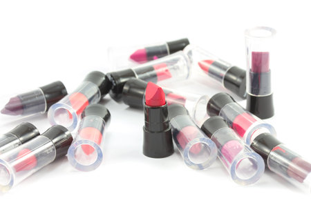 lipstick isolated on white backgroundの写真素材