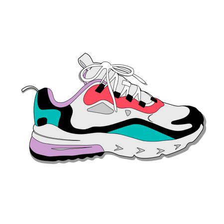 Sneakers isolated. Sport shoes. Shoes for running Vector illustrationのイラスト素材