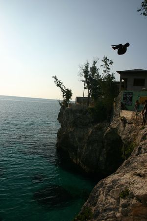 Cliff diverの写真素材