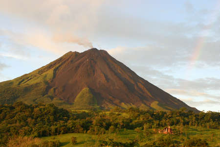 Volcano Arenal at dawnの写真素材