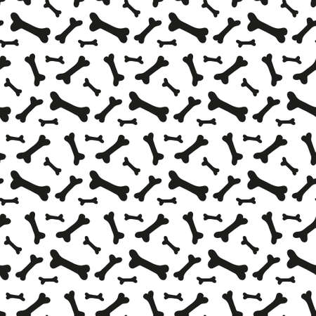 Skeleton, seamless pattern on white background. Halloween bones pattern background. Vector illustration for seasonal design, textile, decoration or greeting card. Hand drawn prints and doodle.のイラスト素材