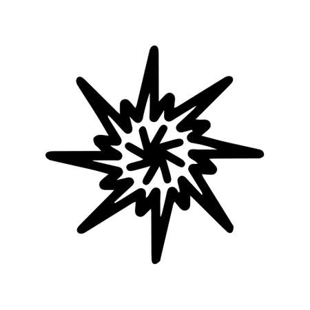 Vector doodle circular mandala stars pattern frame with stars. Decorative ornament in ethnic oriental style for greeting card. Adult and kids coloring book page isolated on white background icon.のイラスト素材