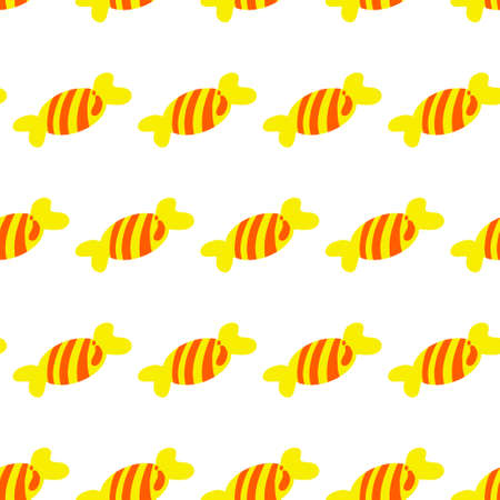 Vector candy canes for Halloween and Valentine's day! Simple seamless pattern for seasonal design, textile, decoration kids playroom or greeting card. Hand drawn prints and doodle. Caramel sweets.のイラスト素材