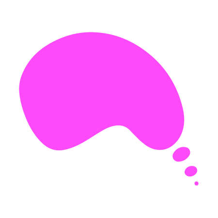 Text bubble. Hand drawn vector bubble templates for text messages. Colorful cartoon sticker isolated on the white background. Doodle text speech form templates. Blank empty pink speech bubble. Cloud.のイラスト素材