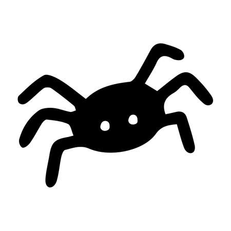 Vector halloween spider web clipart. Spider logo and icon. Funny, cute illustration for seasonal design, textile, decoration kids playroom or greeting card. Hand drawn prints and doodles.のイラスト素材