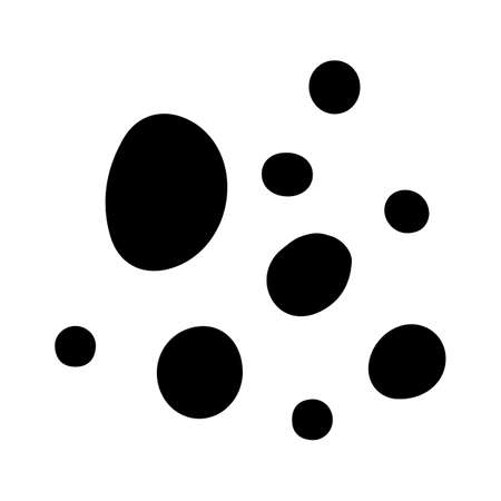 Abstract nordic trendy elements with dots, circle, spot for decoration interior, print posters, greeting card, business banner, wrapping in modern scandinavian style in vector. hand drawn doodle styleのイラスト素材