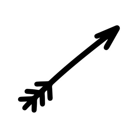 Halloween cute doodle love arrows for bow. hand drawn vector illustration. Sweet element for greeting cards, posters, stickers and seasonal valentines day design. isolated on white backgroundのイラスト素材