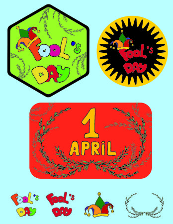 april fools day. hand drawingのイラスト素材