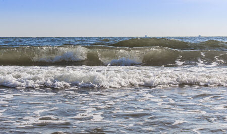 waves on the beachの写真素材