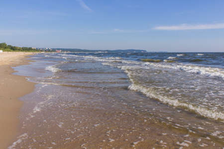 shore of the Baltic Sea in Sopot, Polandの写真素材
