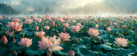 The lotus flower is a symbol of the Vesak holiday in honor of the birth, enlightenment and death of Buddha. Bannerの素材