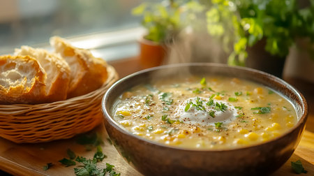 green spring soup puree with peas and herbs. Spring food. Veganism and vegetarianismの素材