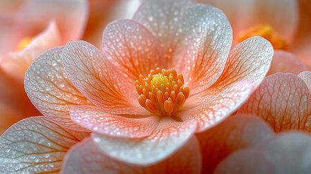 Close-up of a blossoming flower bud. Nature and harmonyの素材