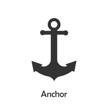 Anchor in cartoon style, marine card for kid, preschool activity for children, vectorのイラスト素材