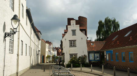 Lubeck, Germany - View of the street An der Mauer, beautiful architectureのeditorial素材