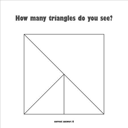 Count the triangles, maths game for children, easy level, education game for kids, preschool...