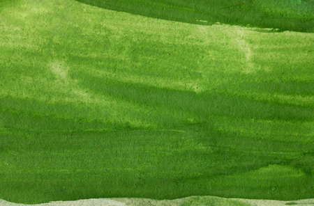 Abstract green color watercolor hand painted backgroundの写真素材