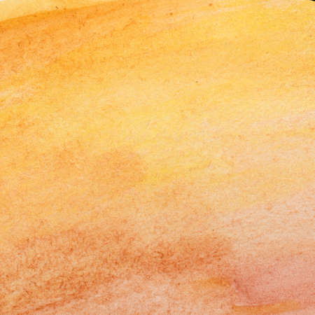 Orange and peach pink watercolor gradient image. Abstract watercolor background textured paper