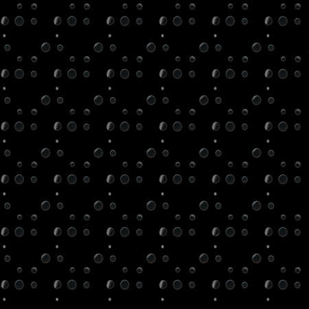 seamless abstract black background with circles of different diameters. metal texture with holes randomly located. Porous black and white random dots patternの写真素材