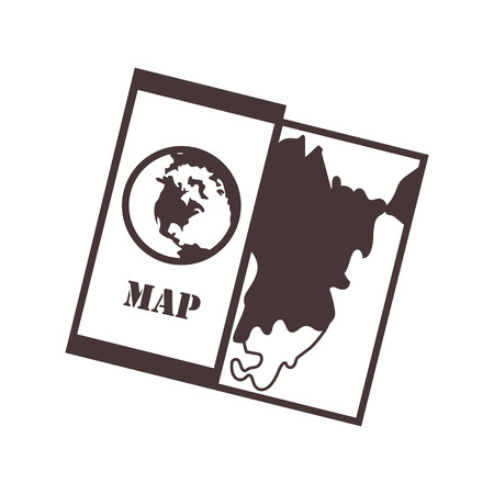Map icon. Outline illustration of map icon for website.のイラスト素材