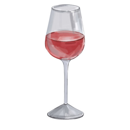 Watercolor glass of red wine, isolated watercolor illustration on white background. For business design, menu, wine packaging, restaurant, printの写真素材