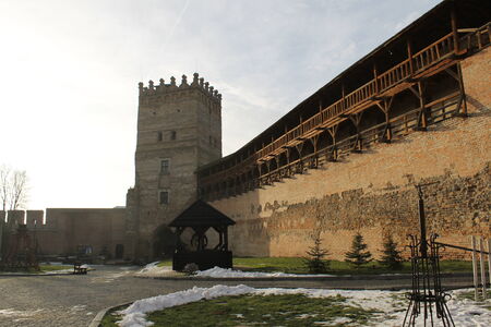 Lubart s castle - the main landmark in Lutskのeditorial素材