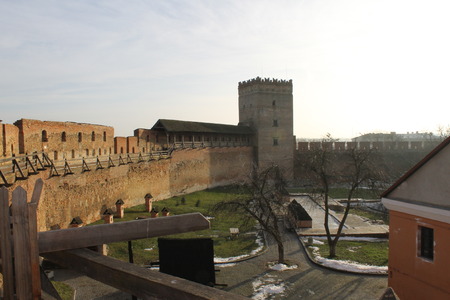 Lubart s castle - the main landmark in Lutskのeditorial素材