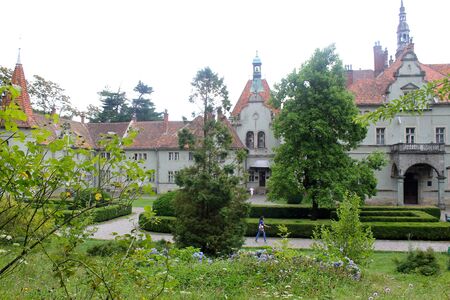 Palace of count Schonborn in Chinadievo, Ukraineのeditorial素材