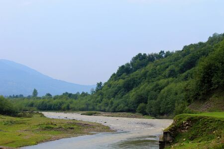 River in Carpathian mountainsの写真素材