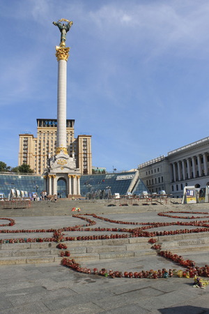 Independence monument in Kievのeditorial素材