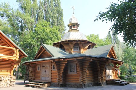Wooden church in Kievの写真素材