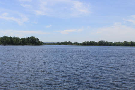 Dnieper river in Ukraineの写真素材