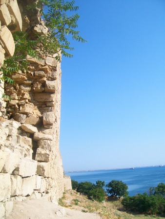Genoese fortress in Feodosiaのeditorial素材