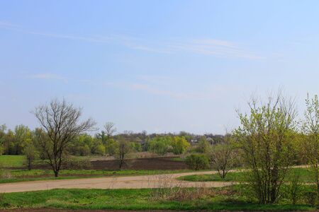 Rural spring landscapeの写真素材