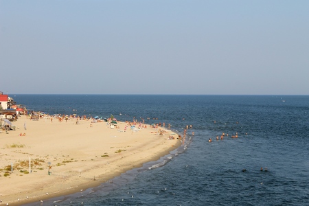 Black sea coast in Zatoka, Ukraineの写真素材