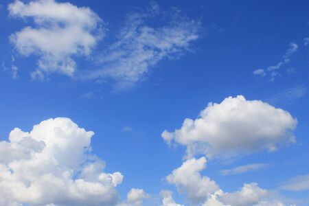 White clouds on the skyの写真素材