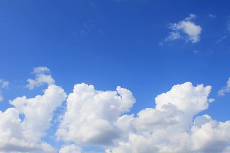 White clouds on the skyの写真素材