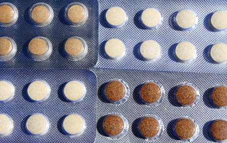 Medicine tablets in blister packの写真素材