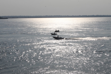 Boats in the seaの写真素材